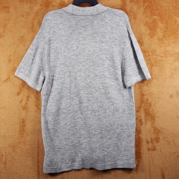 VAYDER Shirt Mens XXL Tan Button Up Short Sleeve Linen Blend Knit GIANNI $425 - Picture 4 of 8